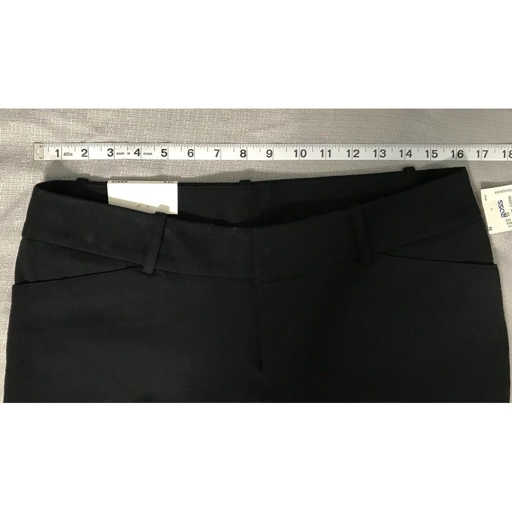 TRIXIE + LULU WOMEN MODERN ANKLE BLACK‎  TWILL CROP ANKLE PANTS Size 10 - Picture 4 of 8